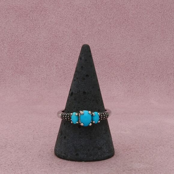 chuck clemency sterling silver sleeping beauty turquoise ring size 10 - Picture 1 of 3